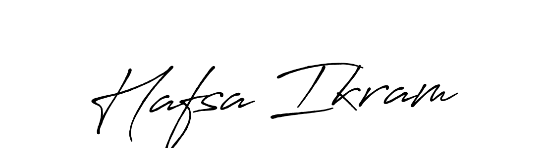 How to make Hafsa Ikram name signature. Use Antro_Vectra_Bolder style for creating short signs online. This is the latest handwritten sign. Hafsa Ikram signature style 7 images and pictures png