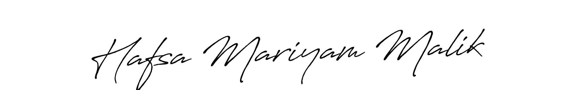 Use a signature maker to create a handwritten signature online. With this signature software, you can design (Antro_Vectra_Bolder) your own signature for name Hafsa Mariyam Malik. Hafsa Mariyam Malik signature style 7 images and pictures png