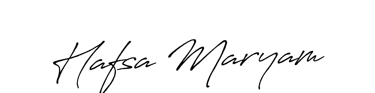 Also we have Hafsa Maryam name is the best signature style. Create professional handwritten signature collection using Antro_Vectra_Bolder autograph style. Hafsa Maryam signature style 7 images and pictures png