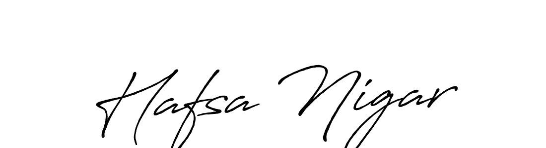 Hafsa Nigar stylish signature style. Best Handwritten Sign (Antro_Vectra_Bolder) for my name. Handwritten Signature Collection Ideas for my name Hafsa Nigar. Hafsa Nigar signature style 7 images and pictures png