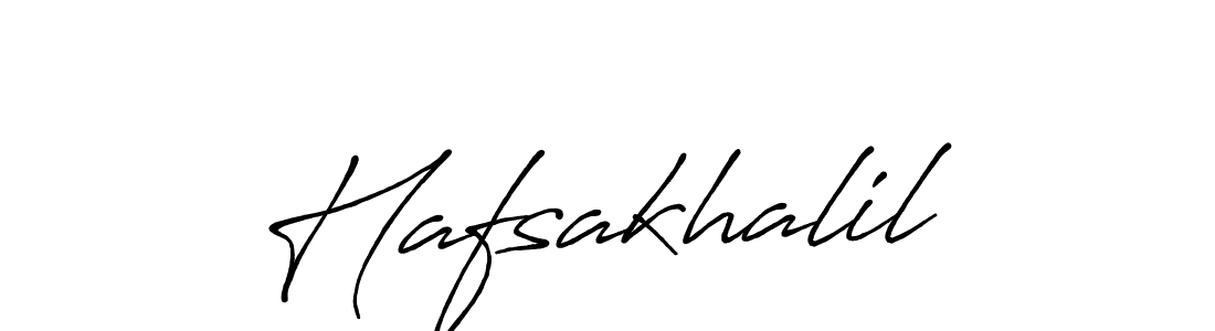 Create a beautiful signature design for name Hafsakhalil. With this signature (Antro_Vectra_Bolder) fonts, you can make a handwritten signature for free. Hafsakhalil signature style 7 images and pictures png