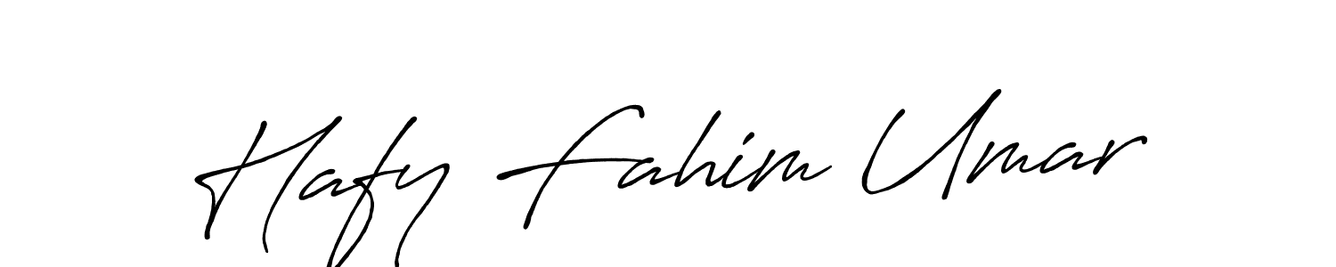 How to make Hafy Fahim Umar name signature. Use Antro_Vectra_Bolder style for creating short signs online. This is the latest handwritten sign. Hafy Fahim Umar signature style 7 images and pictures png