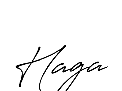 Make a beautiful signature design for name Haga. With this signature (Antro_Vectra_Bolder) style, you can create a handwritten signature for free. Haga signature style 7 images and pictures png