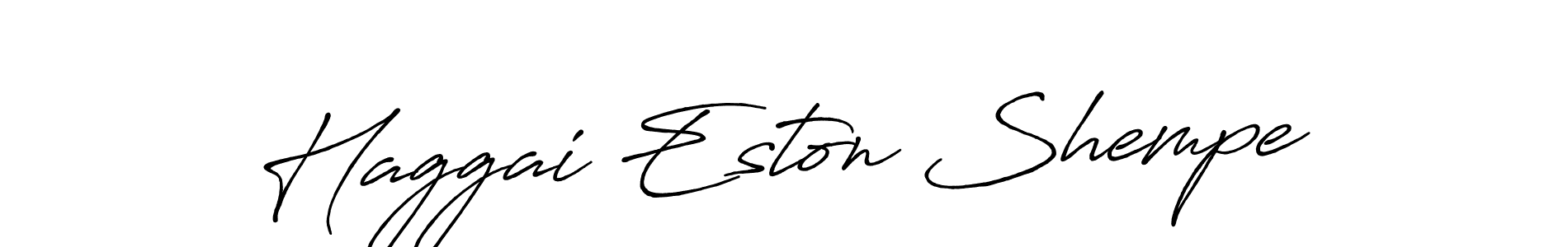 Make a beautiful signature design for name Haggai Eston Shempe. Use this online signature maker to create a handwritten signature for free. Haggai Eston Shempe signature style 7 images and pictures png