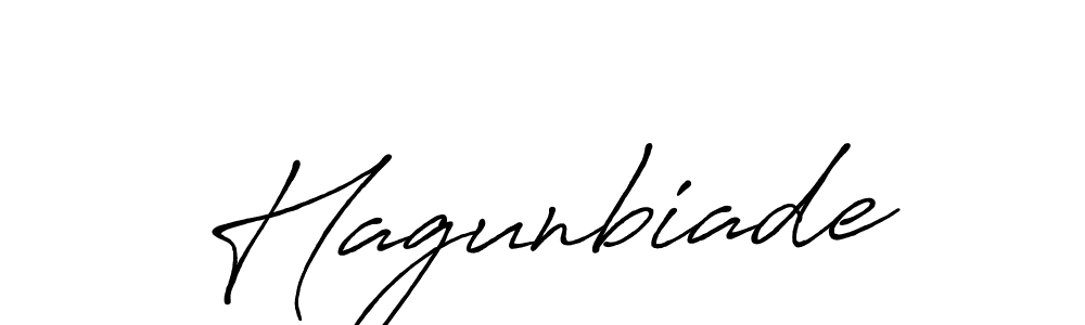 Make a beautiful signature design for name Hagunbiade. With this signature (Antro_Vectra_Bolder) style, you can create a handwritten signature for free. Hagunbiade signature style 7 images and pictures png