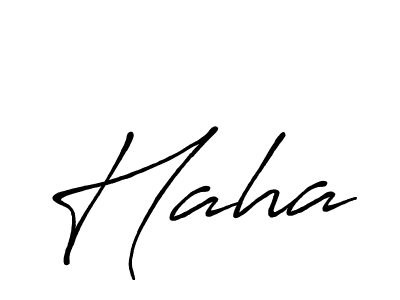 How to make Haha signature? Antro_Vectra_Bolder is a professional autograph style. Create handwritten signature for Haha name. Haha signature style 7 images and pictures png