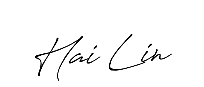 if you are searching for the best signature style for your name Hai Lin. so please give up your signature search. here we have designed multiple signature styles  using Antro_Vectra_Bolder. Hai Lin signature style 7 images and pictures png