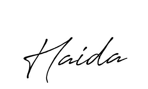 Make a beautiful signature design for name Haida. With this signature (Antro_Vectra_Bolder) style, you can create a handwritten signature for free. Haida signature style 7 images and pictures png