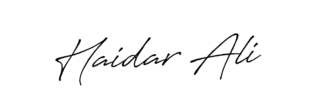 Haidar Ali stylish signature style. Best Handwritten Sign (Antro_Vectra_Bolder) for my name. Handwritten Signature Collection Ideas for my name Haidar Ali. Haidar Ali signature style 7 images and pictures png