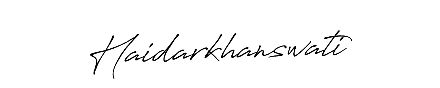 Similarly Antro_Vectra_Bolder is the best handwritten signature design. Signature creator online .You can use it as an online autograph creator for name Haidarkhanswati. Haidarkhanswati signature style 7 images and pictures png