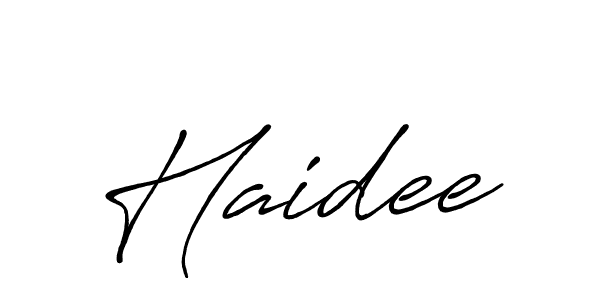 Create a beautiful signature design for name Haidee. With this signature (Antro_Vectra_Bolder) fonts, you can make a handwritten signature for free. Haidee signature style 7 images and pictures png