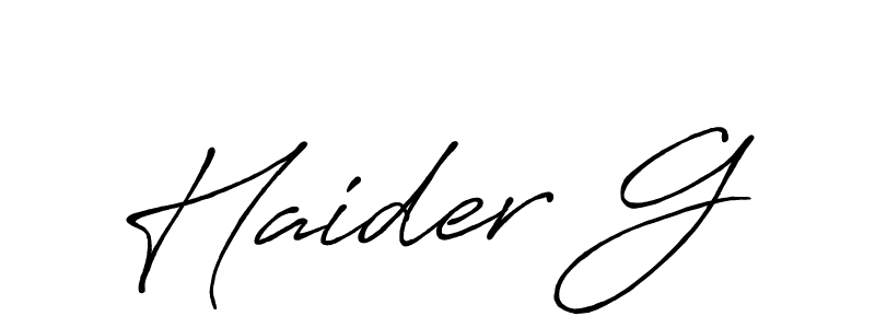 See photos of Haider G official signature by Spectra . Check more albums & portfolios. Read reviews & check more about Antro_Vectra_Bolder font. Haider G signature style 7 images and pictures png