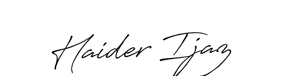 This is the best signature style for the Haider Ijaz name. Also you like these signature font (Antro_Vectra_Bolder). Mix name signature. Haider Ijaz signature style 7 images and pictures png