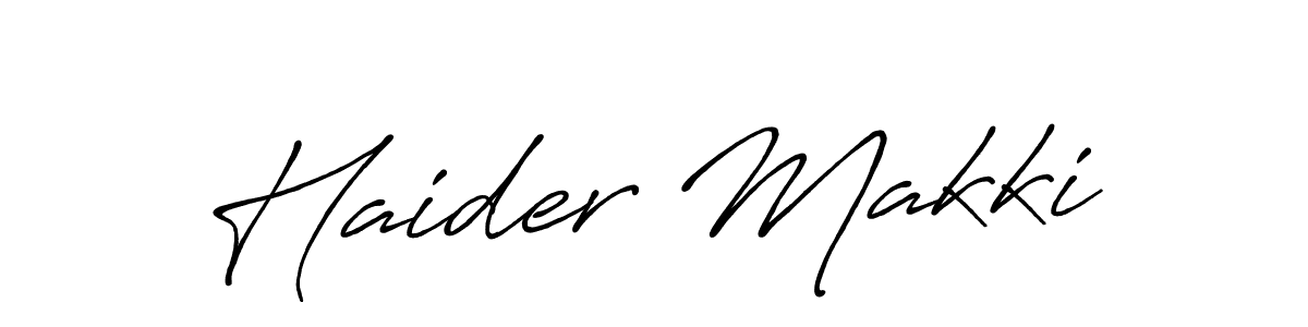 Make a beautiful signature design for name Haider Makki. Use this online signature maker to create a handwritten signature for free. Haider Makki signature style 7 images and pictures png