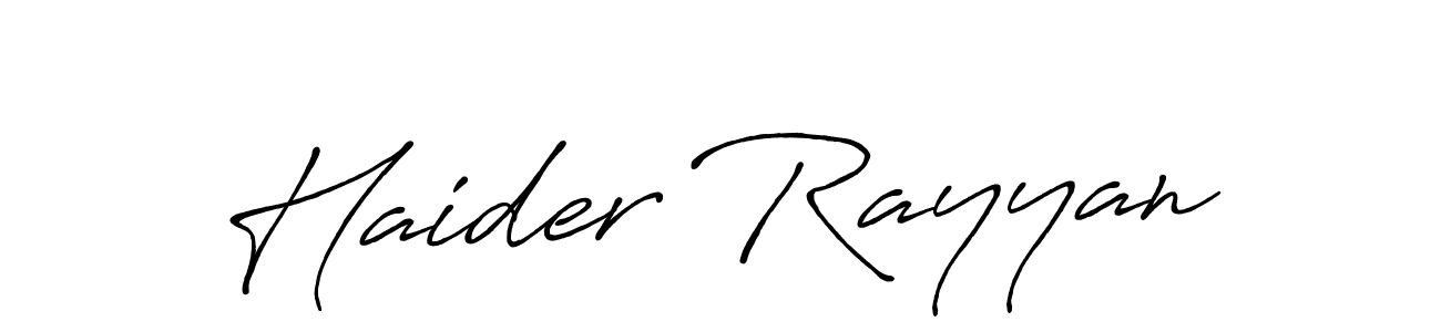 Antro_Vectra_Bolder is a professional signature style that is perfect for those who want to add a touch of class to their signature. It is also a great choice for those who want to make their signature more unique. Get Haider Rayyan name to fancy signature for free. Haider Rayyan signature style 7 images and pictures png