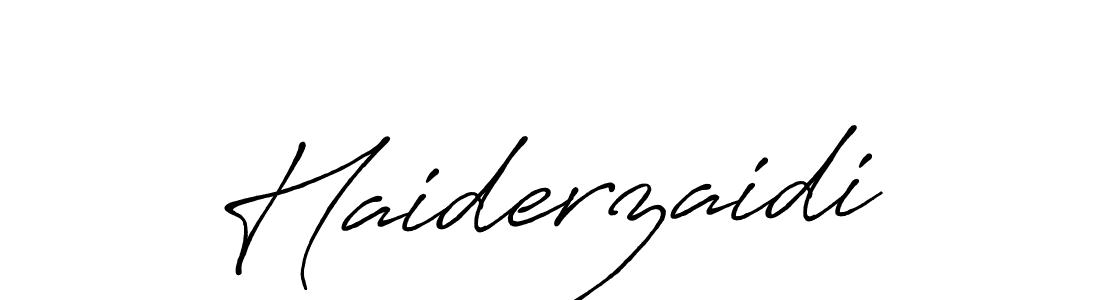It looks lik you need a new signature style for name Haiderzaidi. Design unique handwritten (Antro_Vectra_Bolder) signature with our free signature maker in just a few clicks. Haiderzaidi signature style 7 images and pictures png
