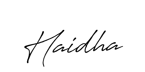 Haidha stylish signature style. Best Handwritten Sign (Antro_Vectra_Bolder) for my name. Handwritten Signature Collection Ideas for my name Haidha. Haidha signature style 7 images and pictures png