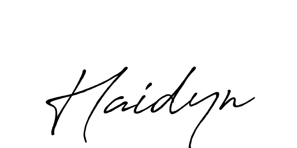 Use a signature maker to create a handwritten signature online. With this signature software, you can design (Antro_Vectra_Bolder) your own signature for name Haidyn. Haidyn signature style 7 images and pictures png