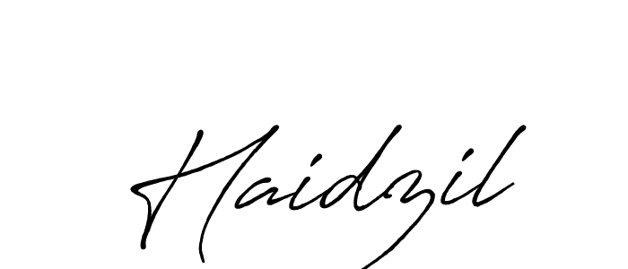 Design your own signature with our free online signature maker. With this signature software, you can create a handwritten (Antro_Vectra_Bolder) signature for name Haidzil. Haidzil signature style 7 images and pictures png