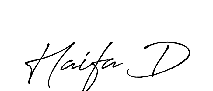 Make a beautiful signature design for name Haifa D. With this signature (Antro_Vectra_Bolder) style, you can create a handwritten signature for free. Haifa D signature style 7 images and pictures png