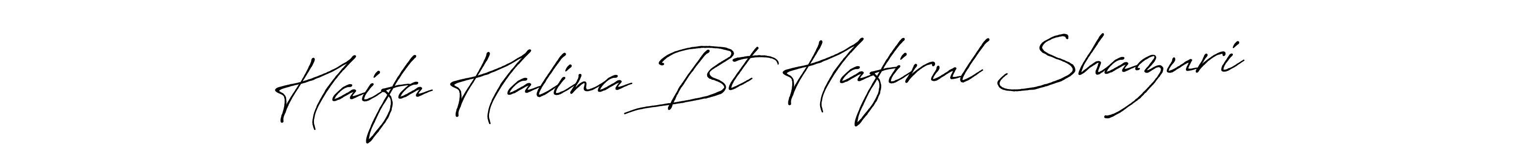 Similarly Antro_Vectra_Bolder is the best handwritten signature design. Signature creator online .You can use it as an online autograph creator for name Haifa Halina Bt Hafirul Shazuri. Haifa Halina Bt Hafirul Shazuri signature style 7 images and pictures png