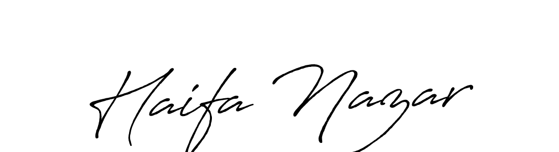 It looks lik you need a new signature style for name Haifa Nazar. Design unique handwritten (Antro_Vectra_Bolder) signature with our free signature maker in just a few clicks. Haifa Nazar signature style 7 images and pictures png