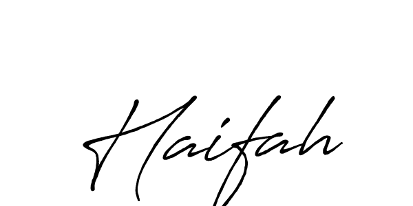 Create a beautiful signature design for name Haifah. With this signature (Antro_Vectra_Bolder) fonts, you can make a handwritten signature for free. Haifah signature style 7 images and pictures png