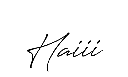 Haiii stylish signature style. Best Handwritten Sign (Antro_Vectra_Bolder) for my name. Handwritten Signature Collection Ideas for my name Haiii. Haiii signature style 7 images and pictures png