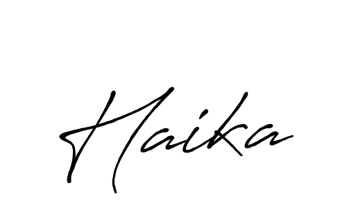 Create a beautiful signature design for name Haika. With this signature (Antro_Vectra_Bolder) fonts, you can make a handwritten signature for free. Haika signature style 7 images and pictures png