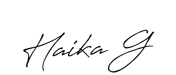 Haika G stylish signature style. Best Handwritten Sign (Antro_Vectra_Bolder) for my name. Handwritten Signature Collection Ideas for my name Haika G. Haika G signature style 7 images and pictures png