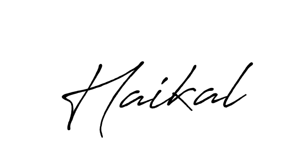 How to make Haikal signature? Antro_Vectra_Bolder is a professional autograph style. Create handwritten signature for Haikal name. Haikal signature style 7 images and pictures png