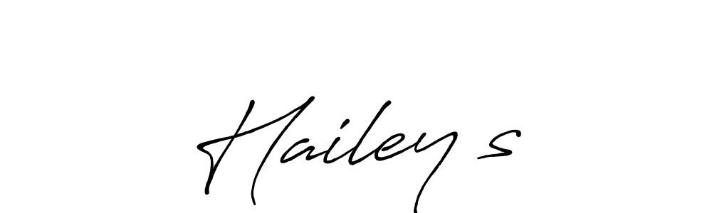 Make a beautiful signature design for name Hailey’s. With this signature (Antro_Vectra_Bolder) style, you can create a handwritten signature for free. Hailey’s signature style 7 images and pictures png