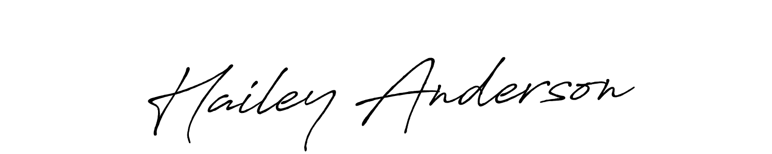 Design your own signature with our free online signature maker. With this signature software, you can create a handwritten (Antro_Vectra_Bolder) signature for name Hailey Anderson. Hailey Anderson signature style 7 images and pictures png
