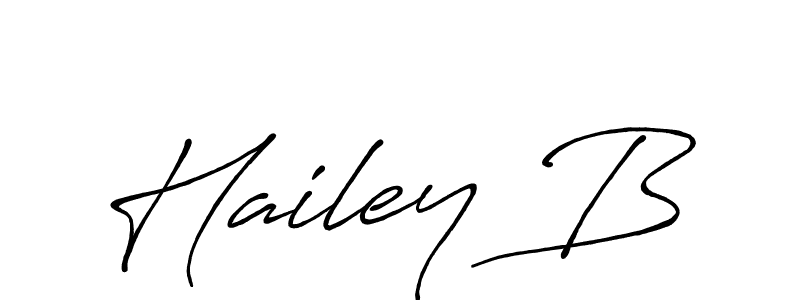 It looks lik you need a new signature style for name Hailey B. Design unique handwritten (Antro_Vectra_Bolder) signature with our free signature maker in just a few clicks. Hailey B signature style 7 images and pictures png