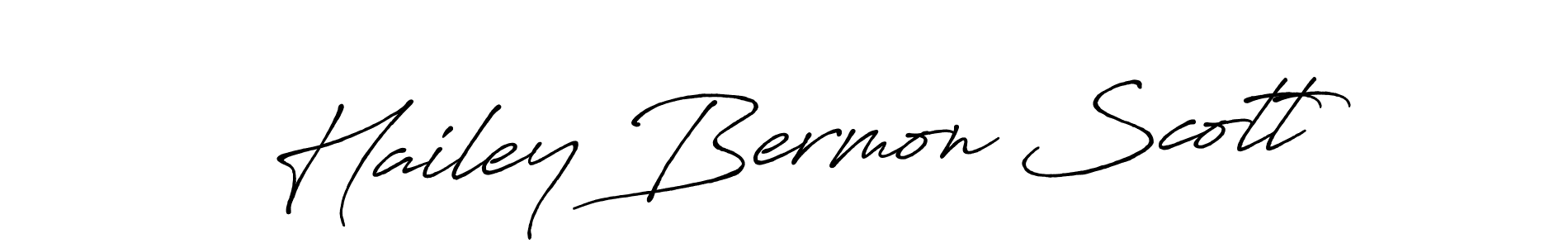 Make a beautiful signature design for name Hailey Bermon Scott. With this signature (Antro_Vectra_Bolder) style, you can create a handwritten signature for free. Hailey Bermon Scott signature style 7 images and pictures png