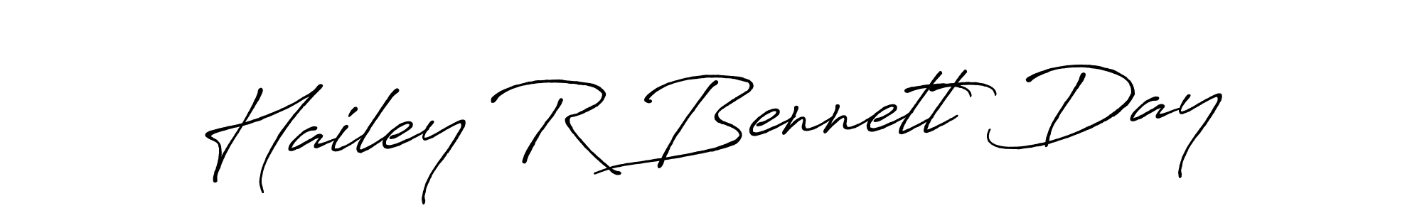 Also You can easily find your signature by using the search form. We will create Hailey R Bennett Day name handwritten signature images for you free of cost using Antro_Vectra_Bolder sign style. Hailey R Bennett Day signature style 7 images and pictures png
