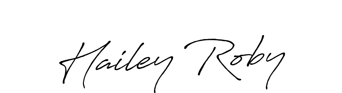 Use a signature maker to create a handwritten signature online. With this signature software, you can design (Antro_Vectra_Bolder) your own signature for name Hailey Roby. Hailey Roby signature style 7 images and pictures png