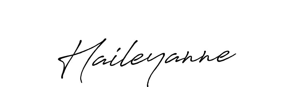 Make a beautiful signature design for name Haileyanne. With this signature (Antro_Vectra_Bolder) style, you can create a handwritten signature for free. Haileyanne signature style 7 images and pictures png
