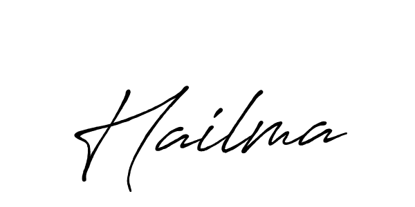 Design your own signature with our free online signature maker. With this signature software, you can create a handwritten (Antro_Vectra_Bolder) signature for name Hailma. Hailma signature style 7 images and pictures png