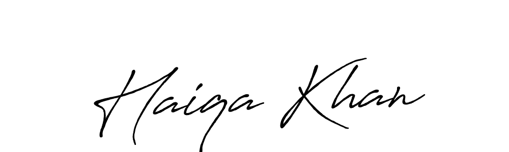 How to make Haiqa Khan name signature. Use Antro_Vectra_Bolder style for creating short signs online. This is the latest handwritten sign. Haiqa Khan signature style 7 images and pictures png