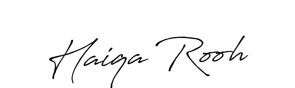Similarly Antro_Vectra_Bolder is the best handwritten signature design. Signature creator online .You can use it as an online autograph creator for name Haiqa Rooh. Haiqa Rooh signature style 7 images and pictures png