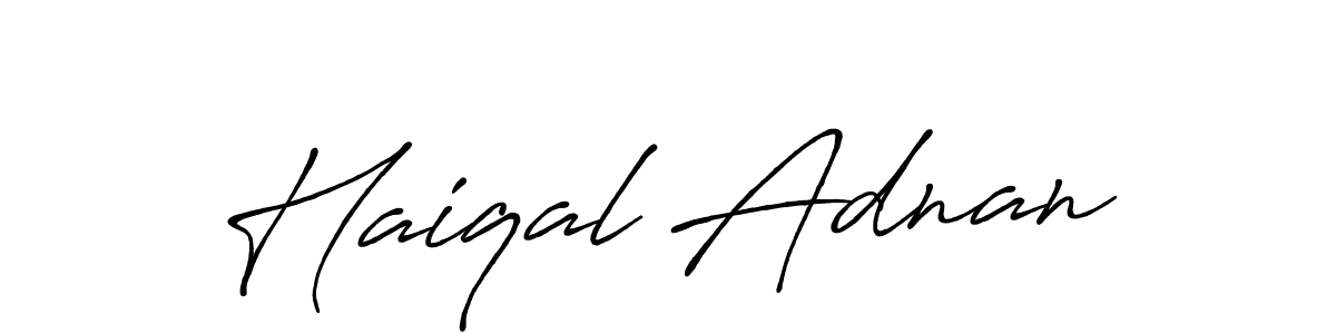 How to make Haiqal Adnan name signature. Use Antro_Vectra_Bolder style for creating short signs online. This is the latest handwritten sign. Haiqal Adnan signature style 7 images and pictures png