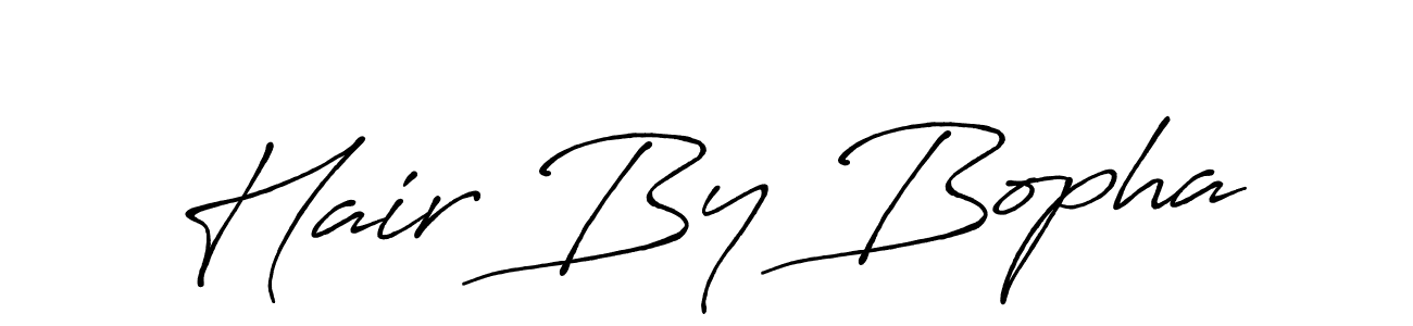 if you are searching for the best signature style for your name Hair By Bopha. so please give up your signature search. here we have designed multiple signature styles  using Antro_Vectra_Bolder. Hair By Bopha signature style 7 images and pictures png
