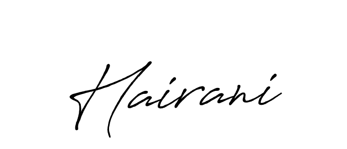 Create a beautiful signature design for name Hairani. With this signature (Antro_Vectra_Bolder) fonts, you can make a handwritten signature for free. Hairani signature style 7 images and pictures png