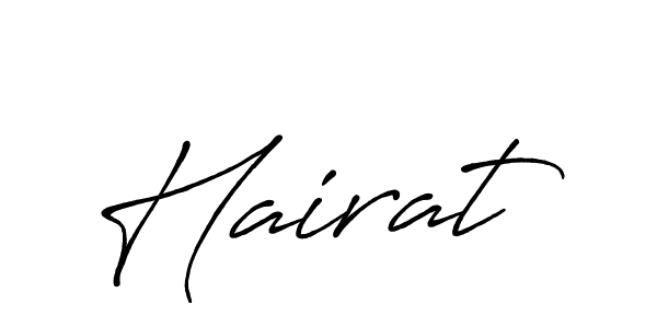 Design your own signature with our free online signature maker. With this signature software, you can create a handwritten (Antro_Vectra_Bolder) signature for name Hairat. Hairat signature style 7 images and pictures png