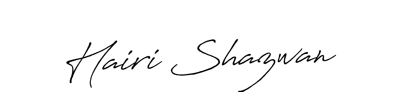Once you've used our free online signature maker to create your best signature Antro_Vectra_Bolder style, it's time to enjoy all of the benefits that Hairi Shazwan name signing documents. Hairi Shazwan signature style 7 images and pictures png