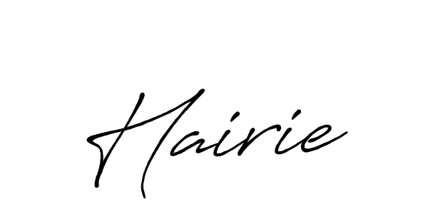 if you are searching for the best signature style for your name Hairie. so please give up your signature search. here we have designed multiple signature styles  using Antro_Vectra_Bolder. Hairie signature style 7 images and pictures png