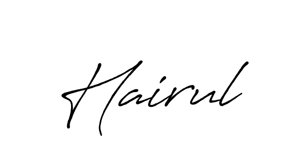 Create a beautiful signature design for name Hairul. With this signature (Antro_Vectra_Bolder) fonts, you can make a handwritten signature for free. Hairul signature style 7 images and pictures png