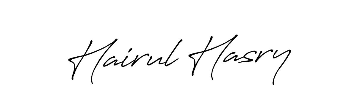 Design your own signature with our free online signature maker. With this signature software, you can create a handwritten (Antro_Vectra_Bolder) signature for name Hairul Hasry. Hairul Hasry signature style 7 images and pictures png