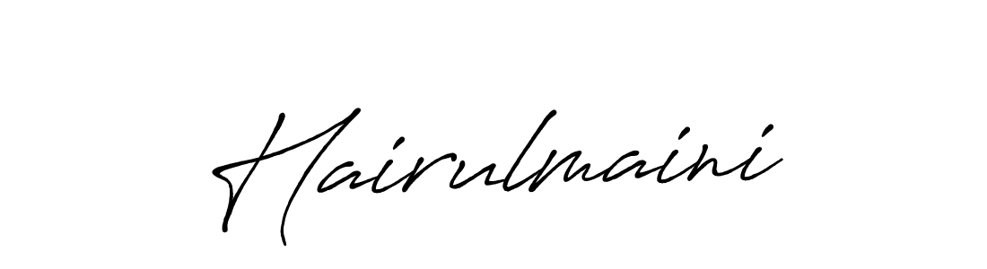 Similarly Antro_Vectra_Bolder is the best handwritten signature design. Signature creator online .You can use it as an online autograph creator for name Hairulmaini. Hairulmaini signature style 7 images and pictures png